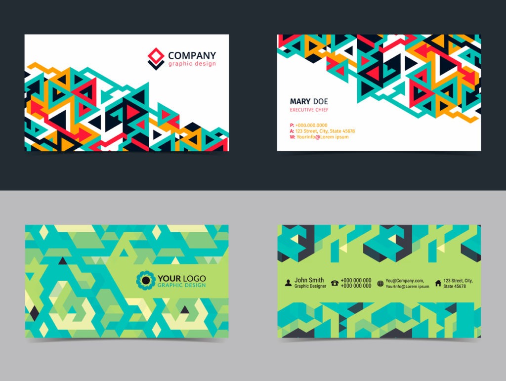 four business cards