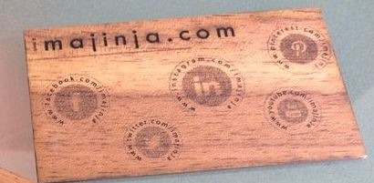 wooden business card