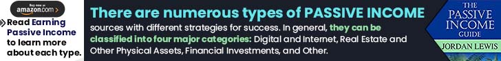 There are numerous types of passive income sources with different strategies for success. In general, they can be classified into four major categories: Digital and Internet, Real Estate and Other Physical Assets, Financial Investments, and Other.