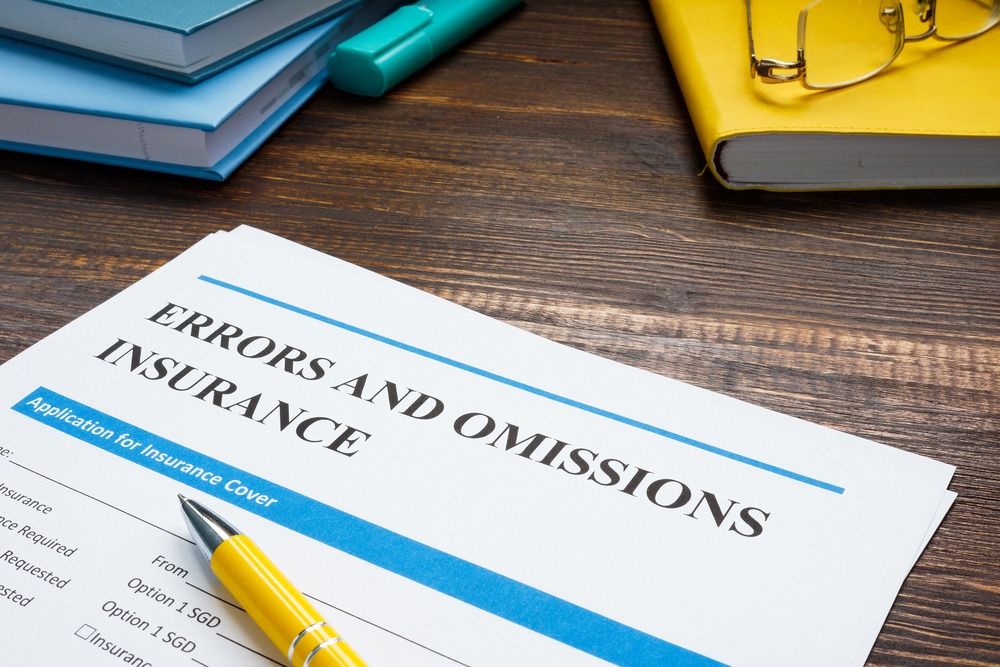 Papers with errors and omissions insurance eo form.
