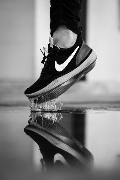 Black-and-white-Nike-Sneakers